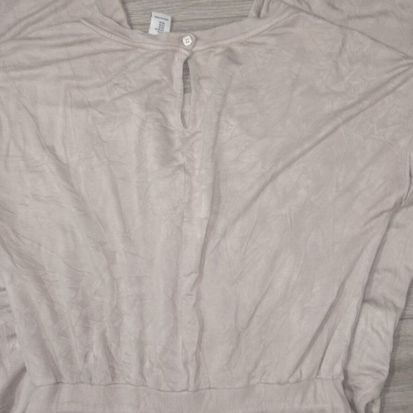 Rachel Zoe Women's Crop Jumpsuit Romper Wide Leg Tie Waist Short Sleeve Beige M - Picture 8 of 11